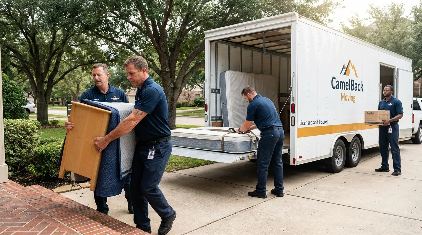 Crew loading residential truck for cross-state move from Soap Lake, WA